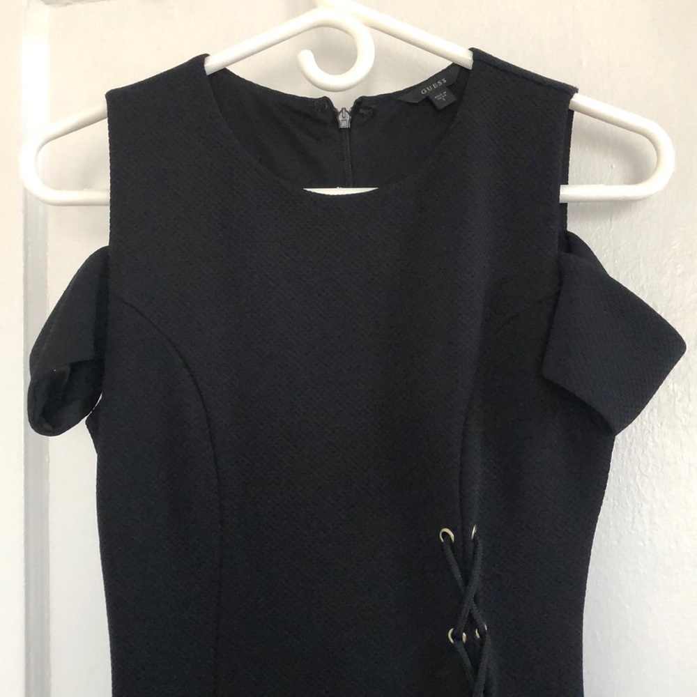 Guess Cold Shoulder Black Dress  size S - Picture 2 of 6